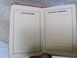 Carnet Cruz Roja 1958