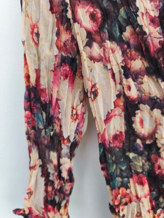 Camisa Gasa Floreada Manga 3/4