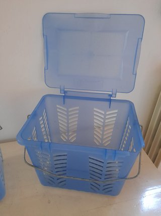 Coppia Cestini Raccolta Differenziata Blu