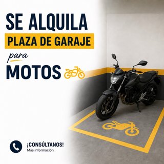 ️ SE ALQUILAN PLAZAS DE GARAJE PARA MOTO – MÓSTOLE
