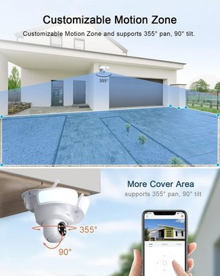 Camara vigilancia WiFi Exterior Solar Reflectores