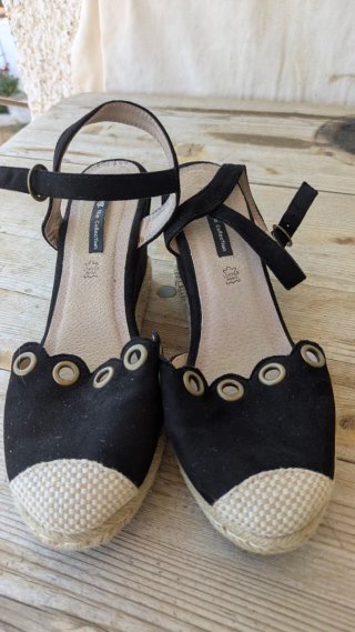 Sandalias de esparto con cuña Mustang talla  39