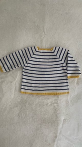 Jersey niño 3 meses rayas oso Vertbaudet