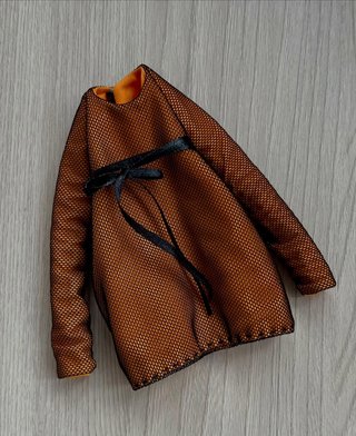Vestito Blythe arancione tulle nero