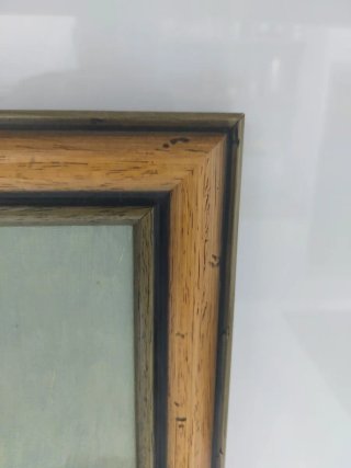 Cuadro pintado a mano con marco de madera de calid