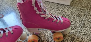 Patines de 4 ruedas rosas