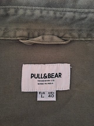 Camisa Pull&Bear verde hombre