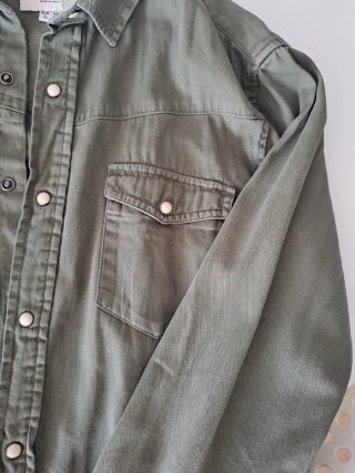 Camisa Pull&Bear verde hombre