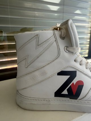 Zadig & Voltaire 100%Piel Blancas T.41 Logo ZV (8)