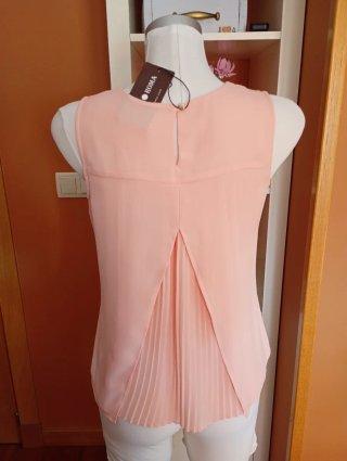 Blusa rosa vaporosa talla P