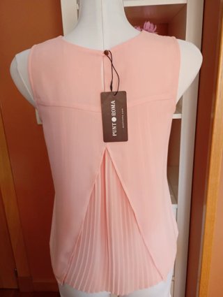 Blusa rosa vaporosa talla P