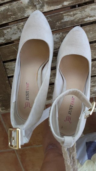 Zapatos de tacón Justfab beige Talla 36