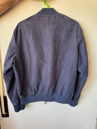 Chaqueta Bomber Mango Azul