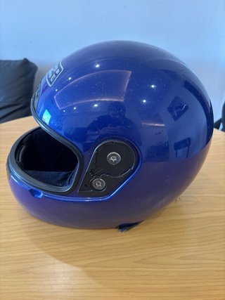 Casco NZI Talla L Azul Sin Visera + funda.