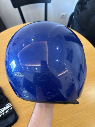 Casco NZI Talla L Azul Sin Visera + funda.