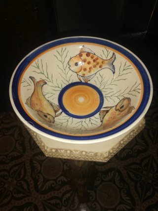 Set Lavabo Vintage Brocca e Catino Ceramica