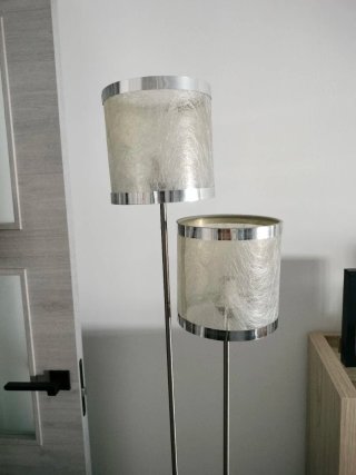 Lámparas salón comedor tela y metal