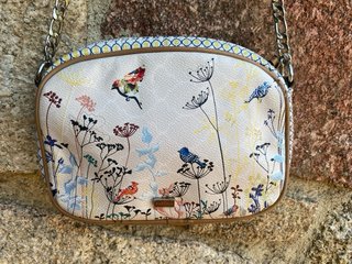 Bolso Parfois estampado pájaros y flores