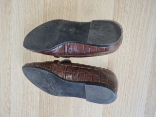 Mocasines Zara efecto cocodrilo Marrón Talla 37