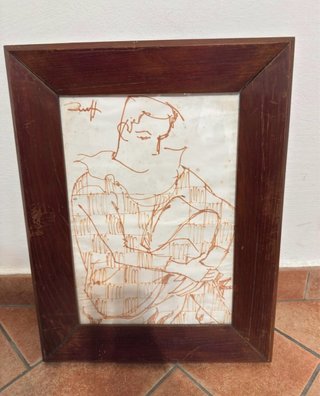 Disegno vintage a penna originale