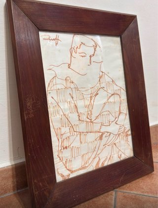 Disegno vintage a penna originale