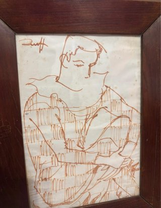 Disegno vintage a penna originale