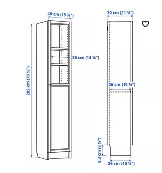 Librería Billy Blanca con altillo  de Ikea.