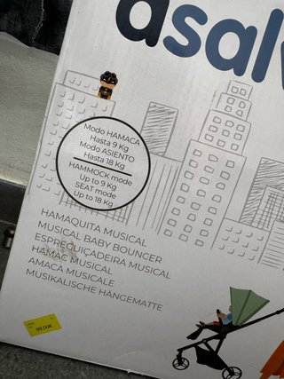 Hamaca musical Asalvo como nueva