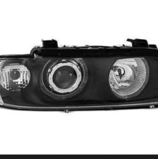 Faros delanteros Angel Eyes Negros para BMW E39