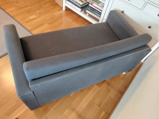 Sofá Cama Ikea Azul Tela