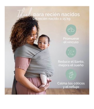 Fular Boba Wrap Portabebé Gris