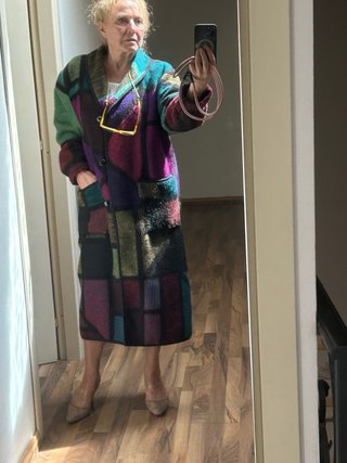 Cappotto oversize multicolore tg.L