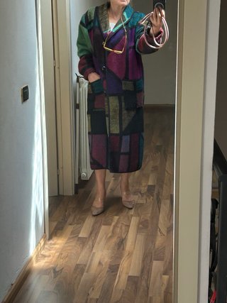 Cappotto oversize multicolore tg.L