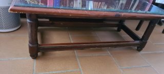 Se regala: Mesa de centro madera y cristal