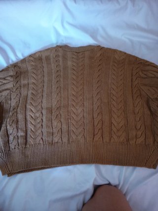 Jersey Pull&Bear trenzado marrón Talla S