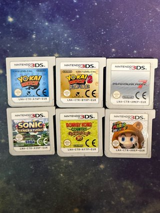 Lote 6 Juegos Nintendo 3DS: Mario, Sonic, Yokai
