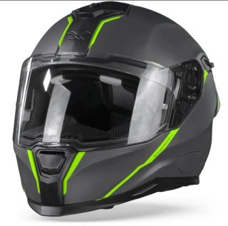 Casco Moto Nexx Sx100r Gris y Verde
