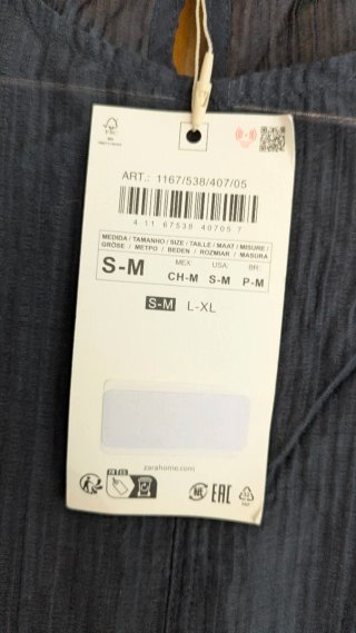 Túnica Zara azul tela fina verano Talla S-M