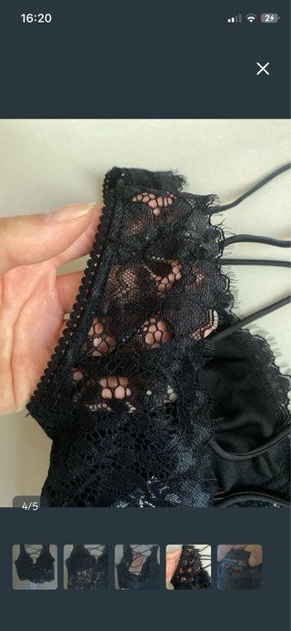 Top encaje negro S