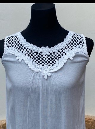 Blusa Énfasis Crochet Blanco