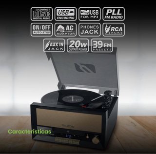 Tocadiscos Muse MT-110 B con CD y Radio