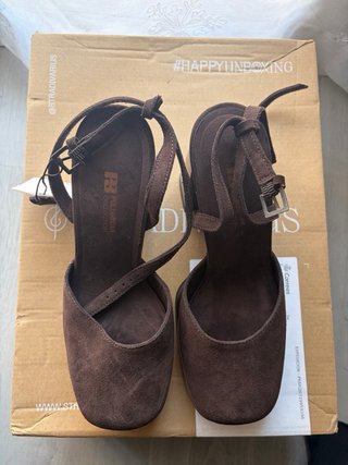 Stradivarius Zapatos Marrones Tacon Plataforma
