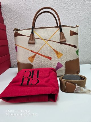 Bolsa Carolina Herrera Fusta Insignia Bowling