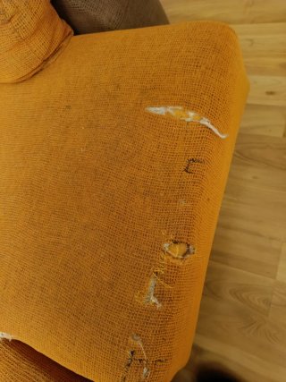 Sofá Chaise Longue Naranja Tela