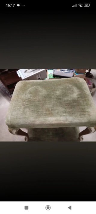 Coppia sgabelli velluto verde e oro