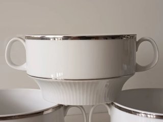 Juego 3 Tazas Consomé o desayuno Porcelana