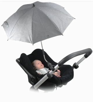 Sombrilla para carrito de bebé gris