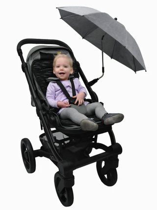 Sombrilla para carrito de bebé gris