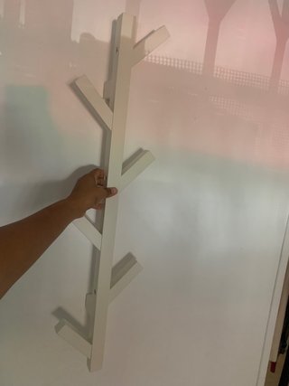 Perchero de madera blanco ikea