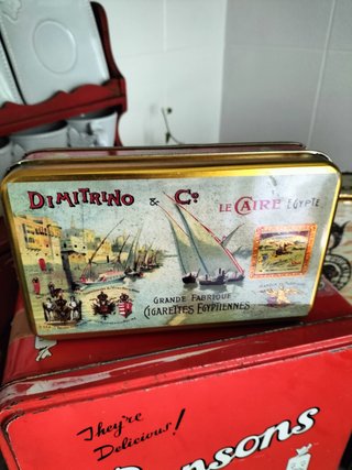 6 scatole di latta vintage